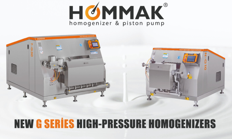 HOMMAK推出新型G系列高压均质机，采用低转速设计