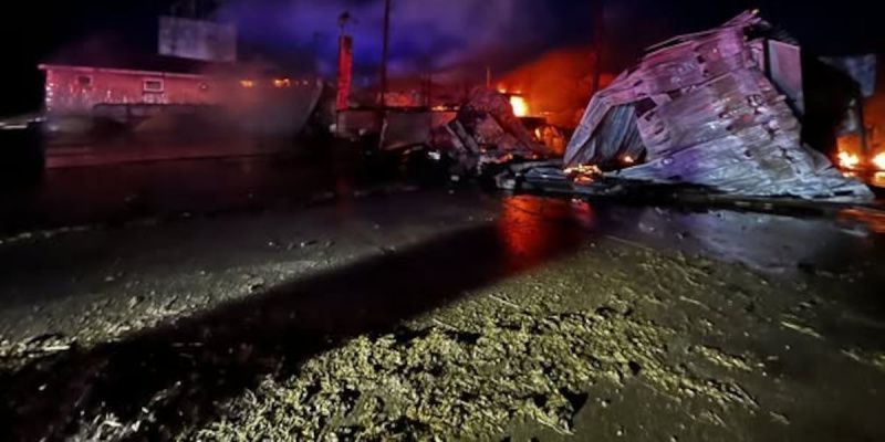 Fire Destroys Storage Buildings at Kansas State University Dairy Unit