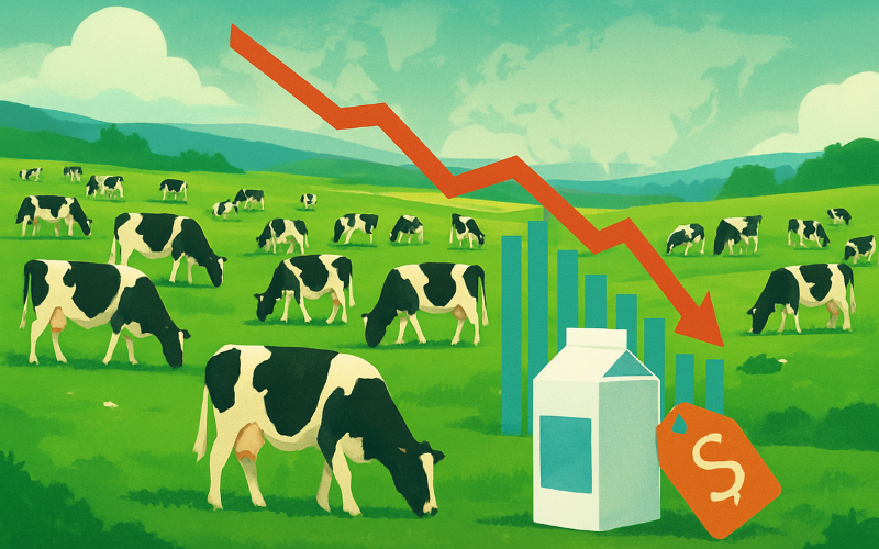 European Dairy Markets Experience Price Correction Amid Supply Surge