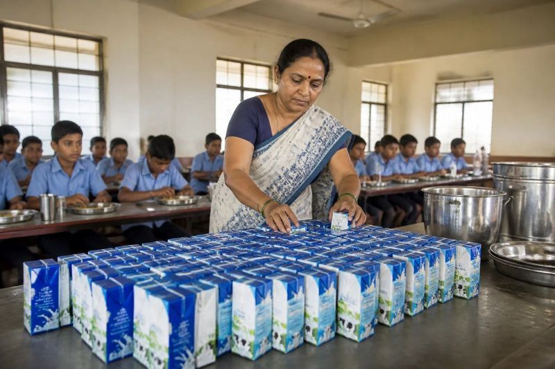 Maharashtra Shifts 65,000 Students to Tetra Pak Flavoured Milk