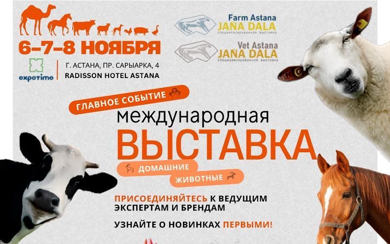 6-8 ноября 2024 года в Астане пройдут выставки по животноводству и птицеводству, кормам и ветеринарии