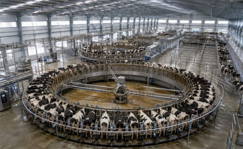 Otomasyon, Dünyanın En Büyük Süt Sağım Dönme Dolabı ile Süt Çiftçiliğini Değiştiriyor