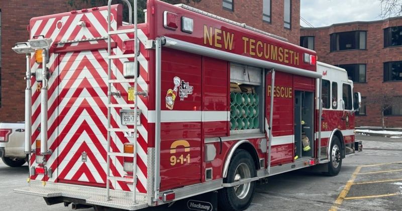 A fire struck an Essa dairy farm barn without injuring animals