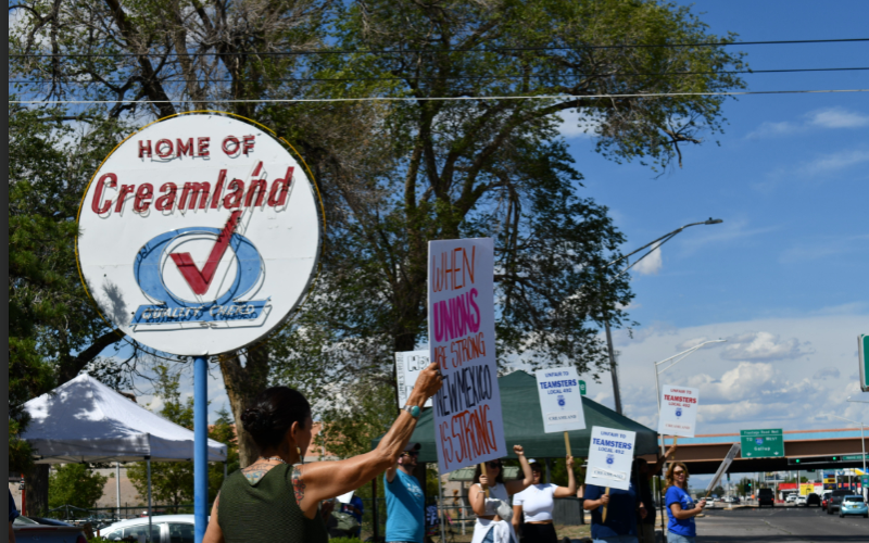 Deb Haaland Joins Striking Workers at Creamland Dairy Plant