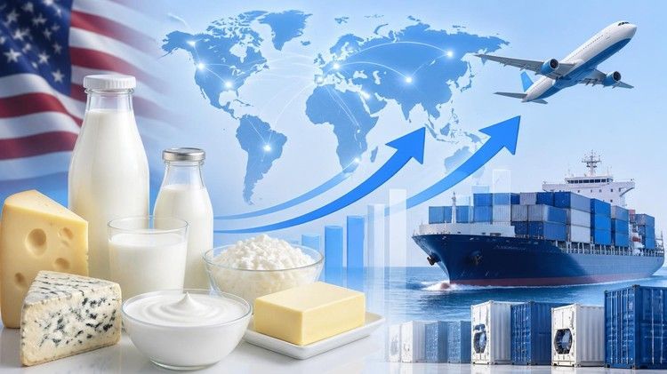 U.S. Dairy Exports Rise 14% Driven by Cheese and Butterfat