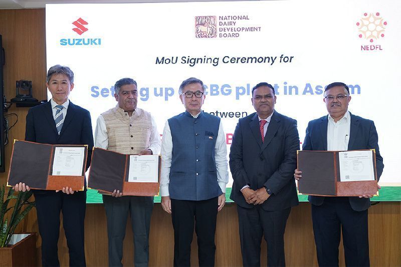 Purabi Dairy, NDDB and Suzuki R&D India sign MoU for compressed biogas plant in Assam