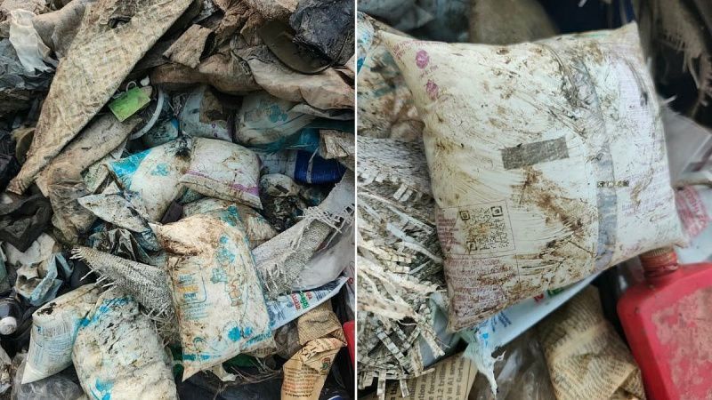 Branded Dairy Packages Were Found in Navi Mumbai Mangroves