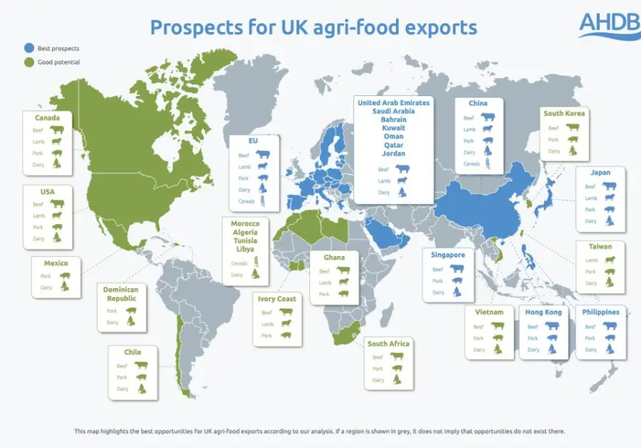 UK red meat and dairy exports reached £2bn in H1 2026