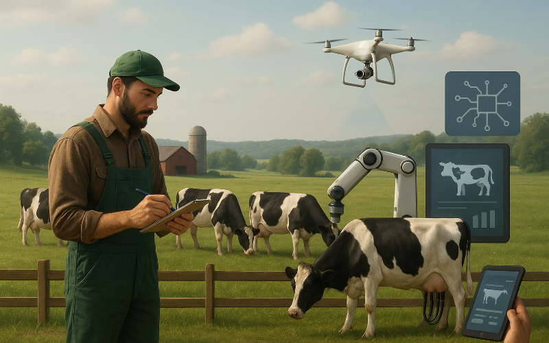 من عد الأبقار إلى الذكاء الاصطناعي: لماذا تعتبر الأتمتة مهمة للمزارع بكل أحجامها